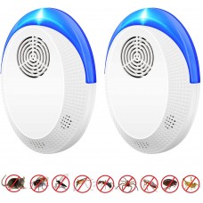 Electronic Ultrasonic Pest Repeller Effective for Control Insects, Mice - 2 Pack